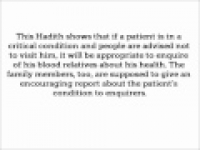 HaD-343 -- Inquiring from the Family Members about the Patients Condition - hadithaday.org