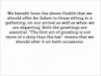 HaD-321 -- Greeting on Arrival and Departure - hadithaday.org