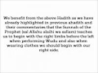 HaD-239 -- Beginning with your right side for Wudu and wearing clothes - hadithaday.org