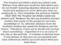HaD-171 - Refraining from the Doubtful - hadithaday.org