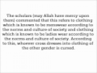 HaD 206 -- Wearing the clothes of the Opposite Gender - hadithaday.org