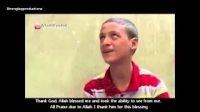 Blind boy speaks to Sheikh Fahad Al Kanderi
