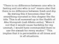 HaD-119 -- Fasting person using the Siwaak (tooth-stick) - hadithaday.org