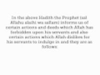 HaD-65 - What Allah has Forbidden - hadithaday.org